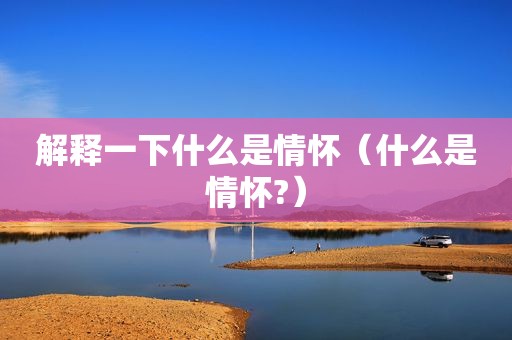 解释一下什么是情怀（什么是情怀?）