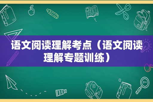 语文阅读理解考点（语文阅读理解专题训练）