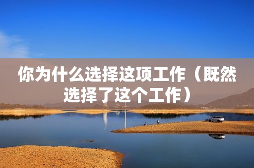 你为什么选择这项工作（既然选择了这个工作）