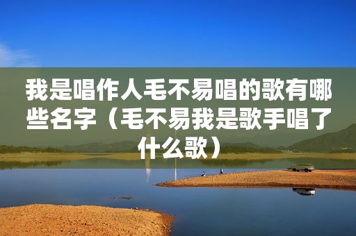 我是唱作人毛不易唱的歌有哪些名字（毛不易我是歌手唱了什么歌）