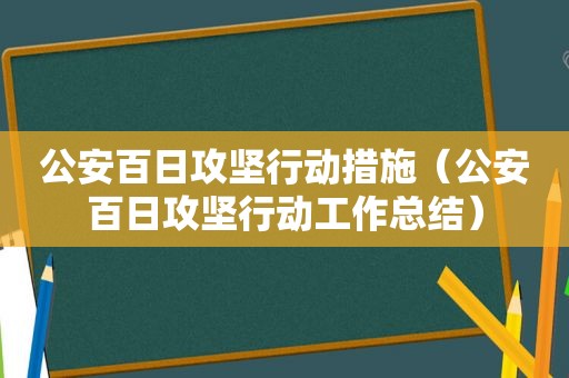 公安百日攻坚行动措施（公安百日攻坚行动工作总结）