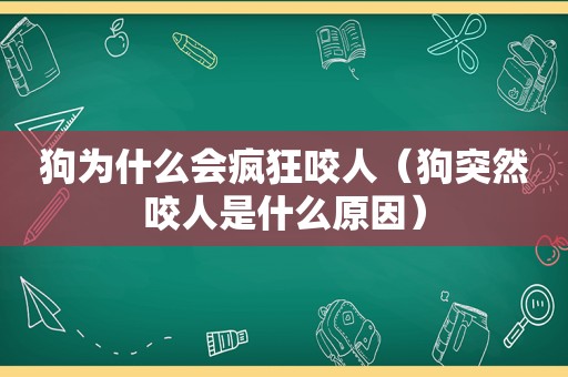 狗为什么会疯狂咬人（狗突然咬人是什么原因）
