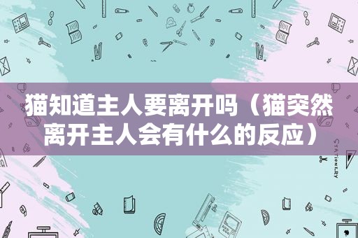 猫知道主人要离开吗（猫突然离开主人会有什么的反应）