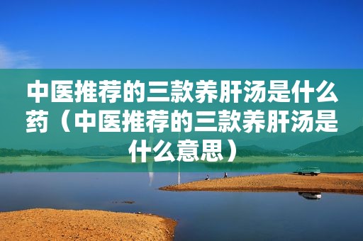 中医推荐的三款养肝汤是什么药（中医推荐的三款养肝汤是什么意思）