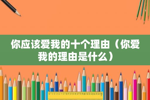 你应该爱我的十个理由（你爱我的理由是什么）