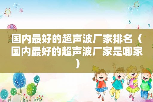 国内最好的超声波厂家排名（国内最好的超声波厂家是哪家）