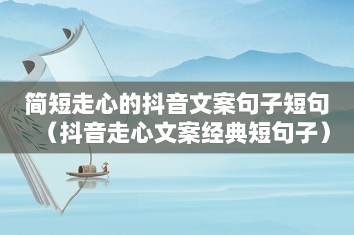 简短走心的抖音文案句子短句（抖音走心文案经典短句子）