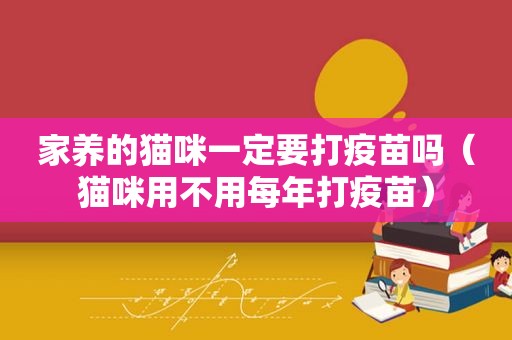 家养的猫咪一定要打疫苗吗（猫咪用不用每年打疫苗）