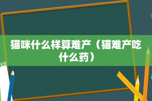 猫咪什么样算难产（猫难产吃什么药）