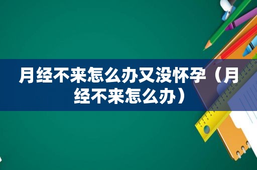 月经不来怎么办又没怀孕（月经不来怎么办）