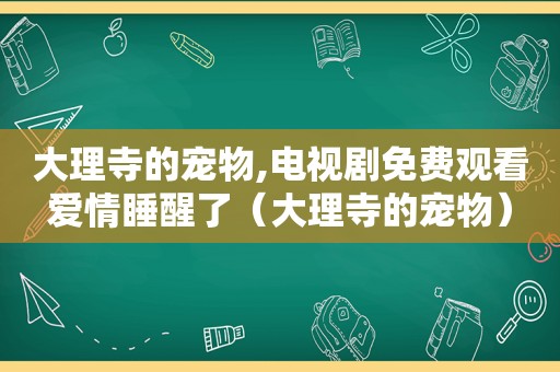 大理寺的宠物,电视剧免费观看爱情睡醒了（大理寺的宠物）