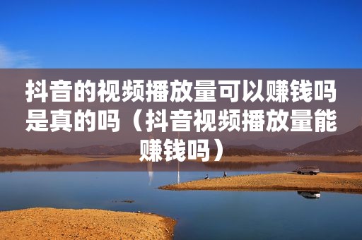 抖音的视频播放量可以赚钱吗是真的吗（抖音视频播放量能赚钱吗）