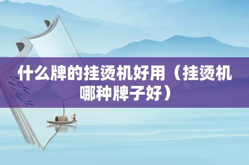 什么牌的挂烫机好用（挂烫机哪种牌子好）