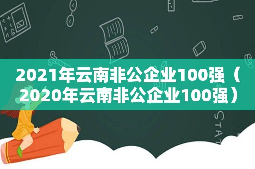 2021年云南非公企业100强（2020年云南非公企业100强）