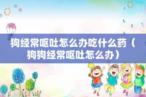 狗经常呕吐怎么办吃什么药（狗狗经常呕吐怎么办）