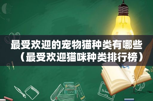最受欢迎的宠物猫种类有哪些（最受欢迎猫咪种类排行榜）