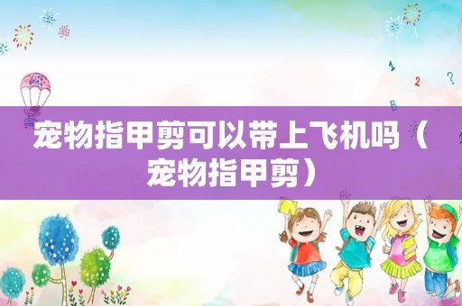 宠物指甲剪可以带上飞机吗（宠物指甲剪）