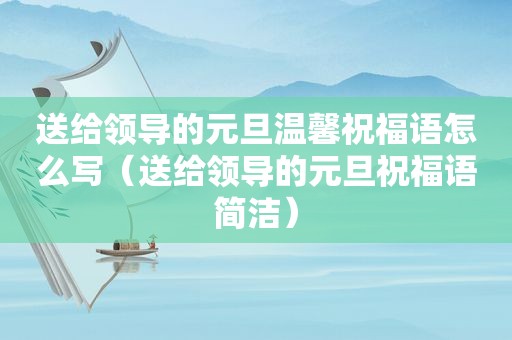 送给领导的元旦温馨祝福语怎么写（送给领导的元旦祝福语简洁）