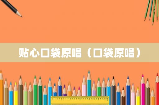 贴心口袋原唱（口袋原唱）