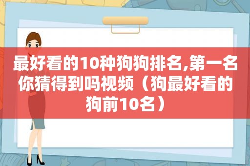 最好看的10种狗狗排名,第一名你猜得到吗视频（狗最好看的狗前10名）