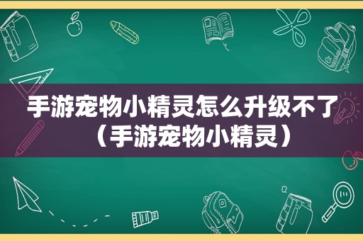 手游宠物小精灵怎么升级不了（手游宠物小精灵）