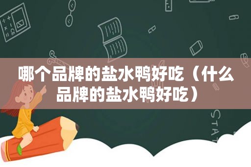 哪个品牌的盐水鸭好吃（什么品牌的盐水鸭好吃）
