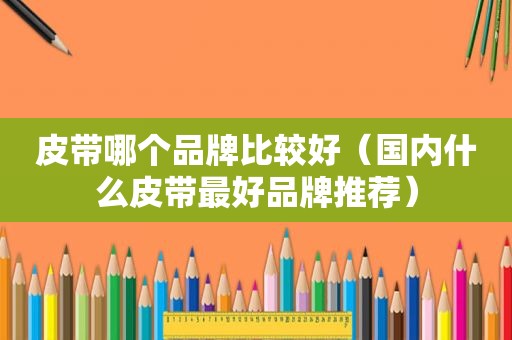 皮带哪个品牌比较好（国内什么皮带最好品牌推荐）