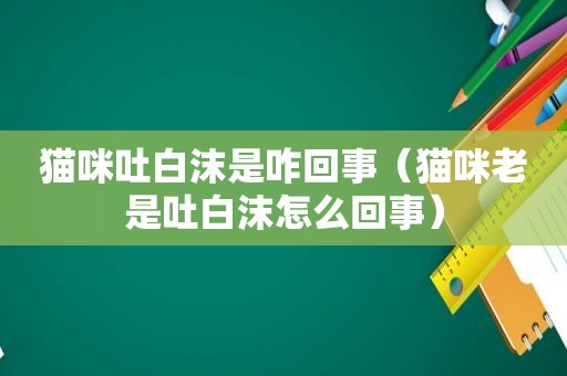猫咪吐白沫是咋回事（猫咪老是吐白沫怎么回事）