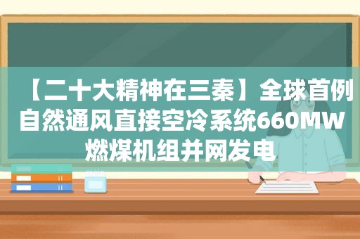 【二十大精神在三秦】全球首例自然通风直接空冷系统660MW燃煤机组并网发电