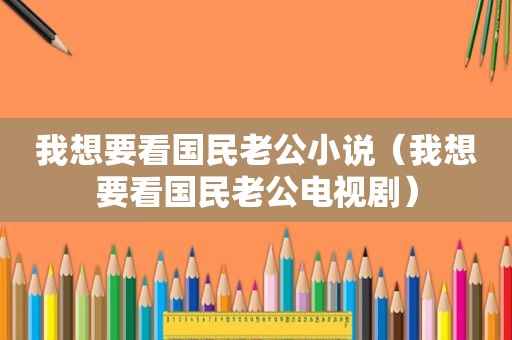 我想要看国民老公小说（我想要看国民老公电视剧）