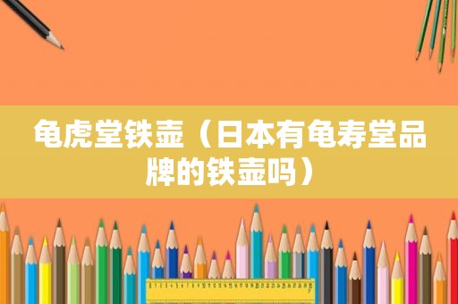 龟虎堂铁壶（日本有龟寿堂品牌的铁壶吗）