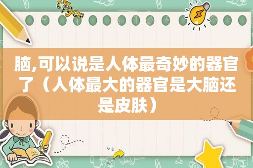 脑,可以说是人体最奇妙的器官了（人体最大的器官是大脑还是皮肤）