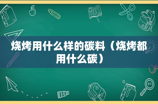 烧烤用什么样的碳料（烧烤都用什么碳）