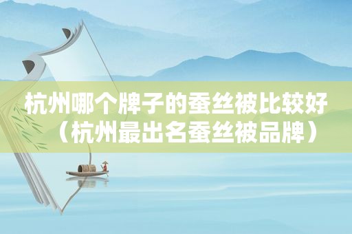 杭州哪个牌子的蚕丝被比较好（杭州最出名蚕丝被品牌）