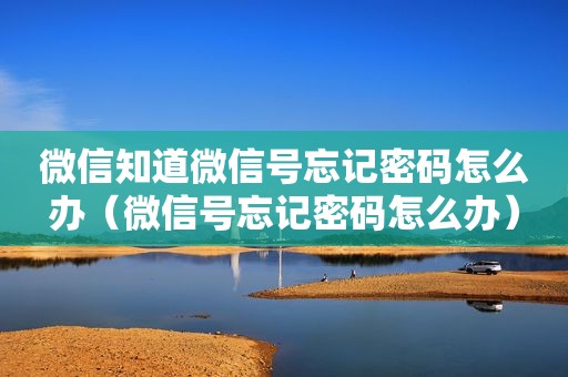 微信知道微信号忘记密码怎么办（微信号忘记密码怎么办）