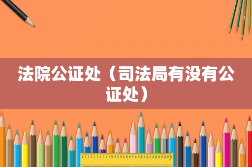 法院公证处（司法局有没有公证处）