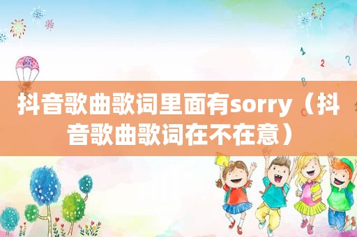 抖音歌曲歌词里面有sorry（抖音歌曲歌词在不在意）