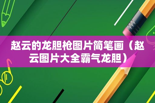 赵云的龙胆枪图片简笔画（赵云图片大全霸气龙胆）