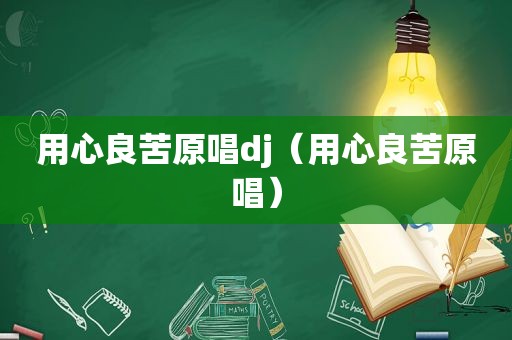 用心良苦原唱dj（用心良苦原唱）