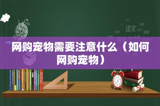 网购宠物需要注意什么（如何网购宠物）