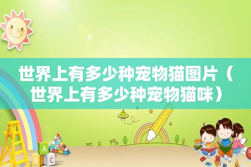 世界上有多少种宠物猫图片（世界上有多少种宠物猫咪）