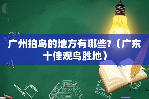 广州拍鸟的地方有哪些?（广东十佳观鸟胜地）