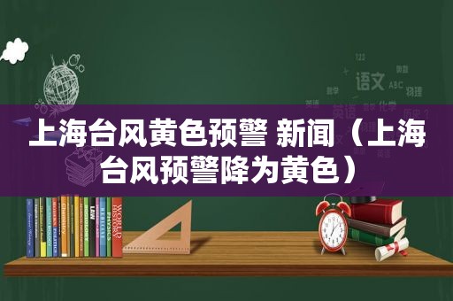上海台风黄色预警 新闻（上海台风预警降为黄色）