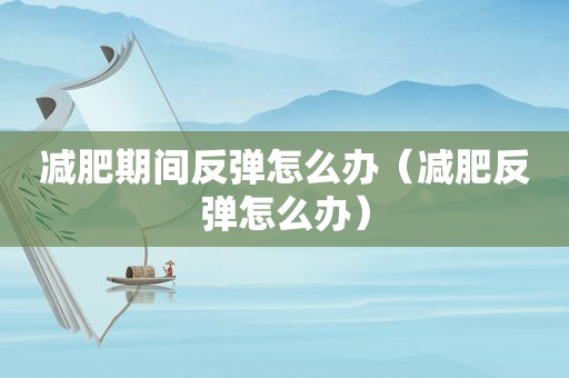 减肥期间反弹怎么办（减肥反弹怎么办）