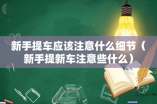 新手提车应该注意什么细节（新手提新车注意些什么）