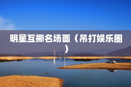 明星互撕名场面（吊打娱乐圈）