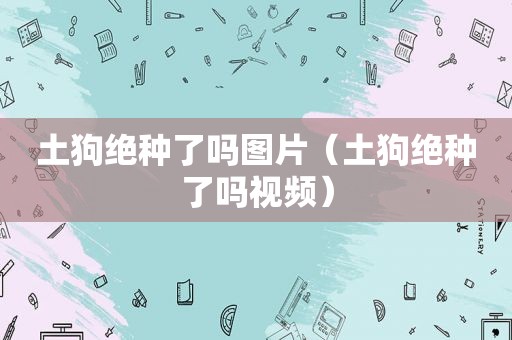 土狗绝种了吗图片（土狗绝种了吗视频）