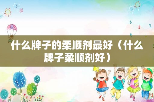 什么牌子的柔顺剂最好（什么牌子柔顺剂好）