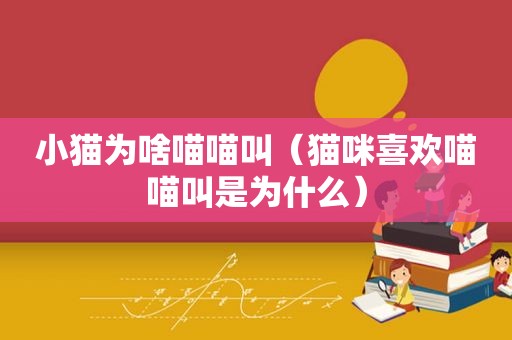小猫为啥喵喵叫（猫咪喜欢喵喵叫是为什么）