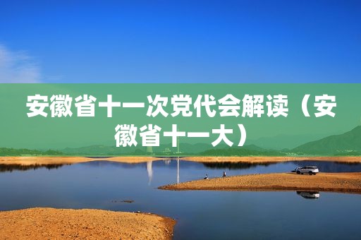 安徽省十一次党代会解读（安徽省十一大）